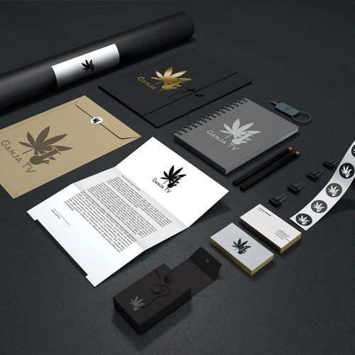 Ganja logo with the title 'Logo design for Ganja TV'