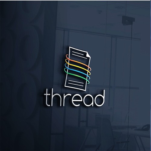 Cloud brand with the title 'Logo for "Thread", cloud based software company'