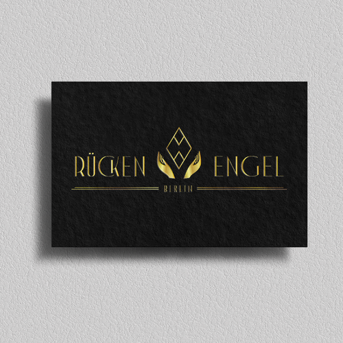 Diamond brand with the title 'Art Deco style logo for Rücken Engel'