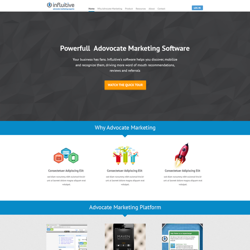 Marketing website with the title 'Inbound Marketing Website for B2B SaaS Company'
