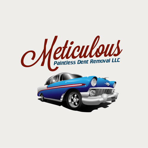 3D logo with the title 'logo for paintless dent removal company'