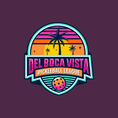 Pickleball  logo with the title 'Del Boca Vista Pickleball'