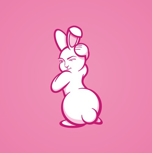 Sexy artwork with the title 'Bunny illustration for The Bunny Club'