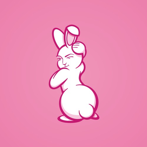 Sexy illustration with the title 'Bunny illustration for The Bunny Club'