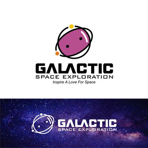 Futuristic design with the title 'Cute Logo for Space stories and News Blog'