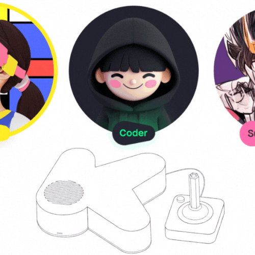 Study design with the title 'Kubrio characters'