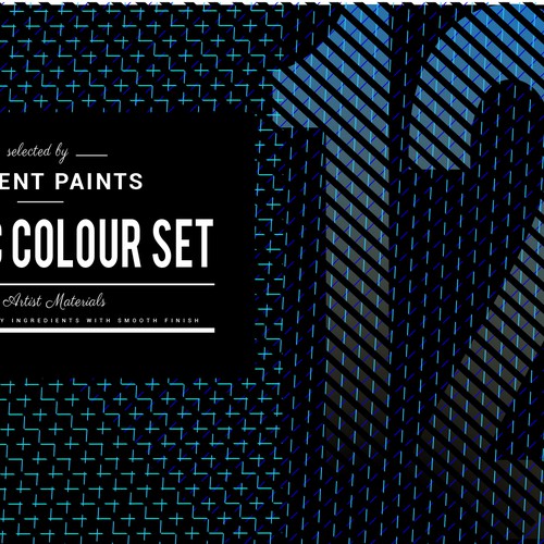 Paint design with the title 'acrylic box package'