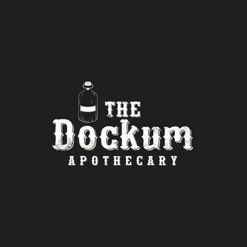 Apothecary logo with the title 'the dockum'
