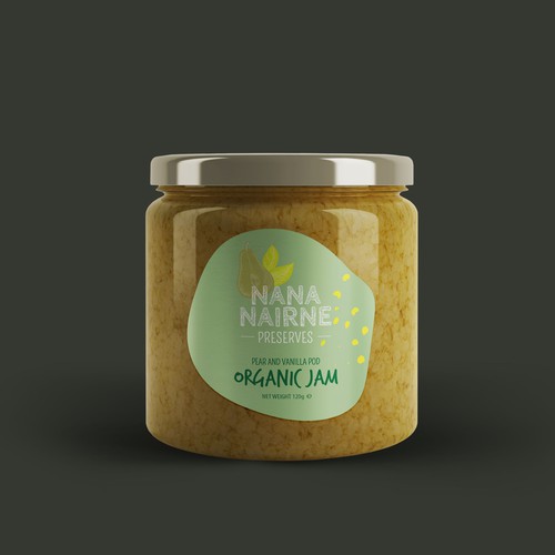 Jam label with the title 'Branding and label design'