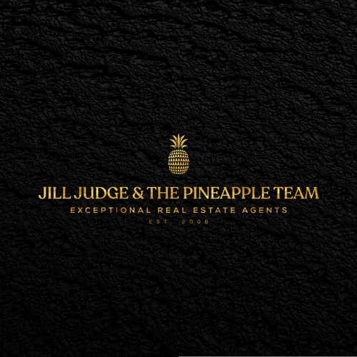 Black brand with the title ' Jill Judge & The Pineapple Team'