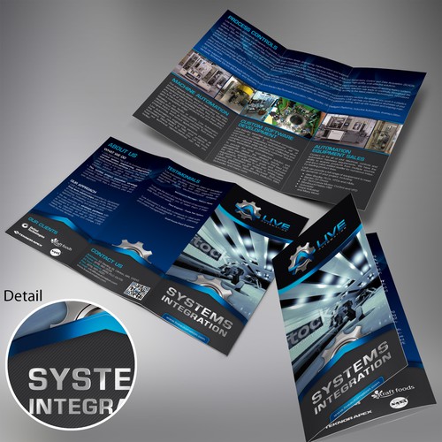 Robotics design with the title 'Design a Tri-Fold Brochure for High Tech Automation Company'
