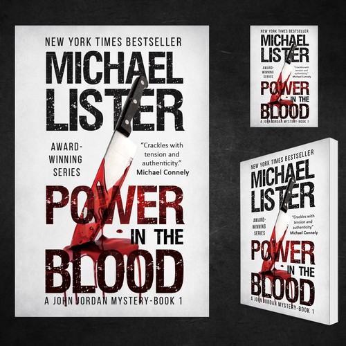 Murder mystery book cover with the title 'Power in the Blood'