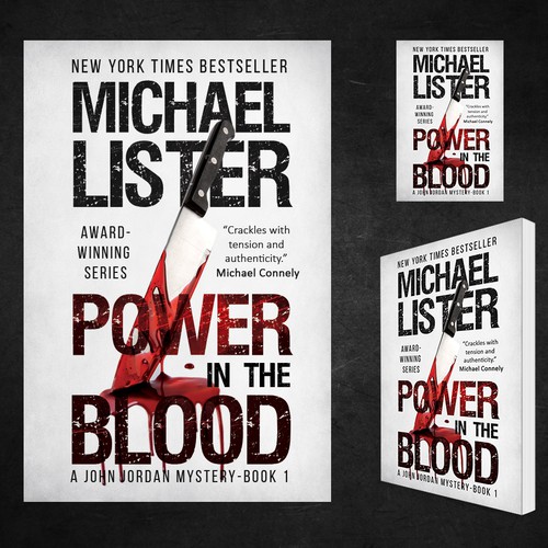 Mystery book cover with the title 'Power in the Blood'