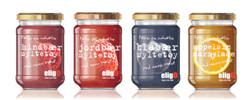 Fruit label with the title 'Winning Label Design for Eligo'