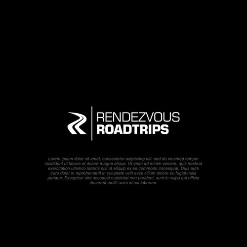 Road design with the title 'Rendezvous Roadtrips'
