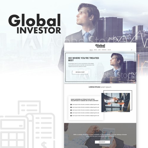 Accounting website with the title 'Website Financial '