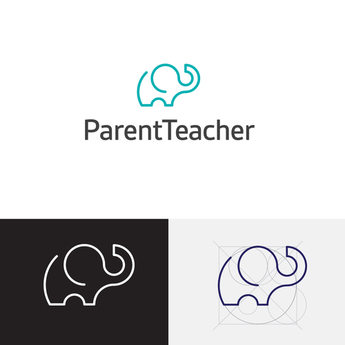 Outline design with the title 'Logo for education website.'