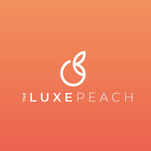 Amazing logo with the title 'The Luxe Peach Logo Design'