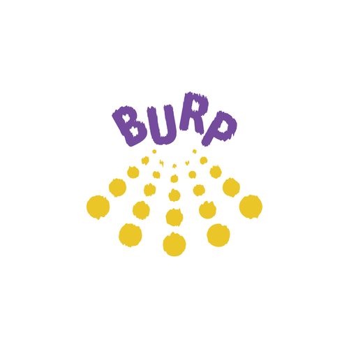 Sparkle logo with the title 'Logo for BURP, Radical Sparkling Beverages'