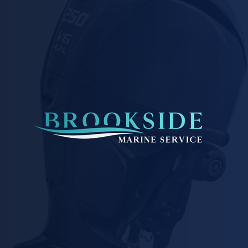 Yacht logo with the title 'Brookside Marine Service'