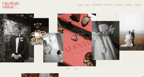 Wedding photography design with the title 'Site design refresh for wedding photographer'