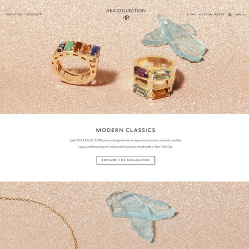 Jewelry design with the title 'Adrienne Alaimo Jewelry'