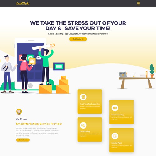 Business website with the title 'Email Agency Email Design'