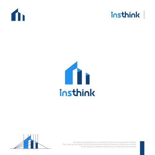 Optical illusion logo with the title 'Optic illusion logo for insthink'