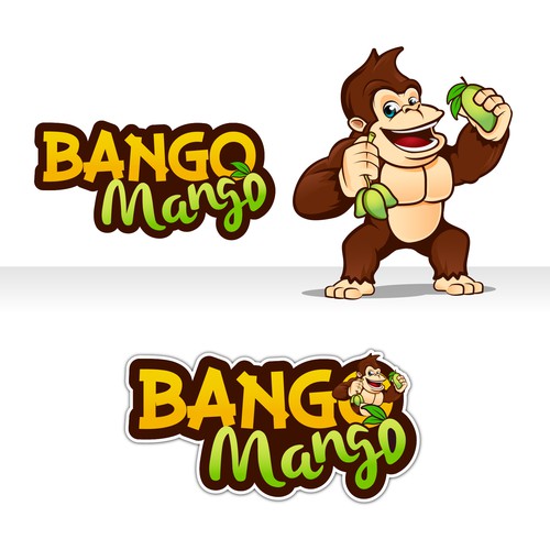 Monkey design with the title 'Gorilla Mascot design'