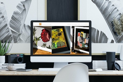 Gallery design with the title 'UNEXPECTED BEAUTY ABOUNDS ON LOST & FOUND'