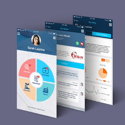 Clinic design with the title 'Patient Passport app for Clinical Software'