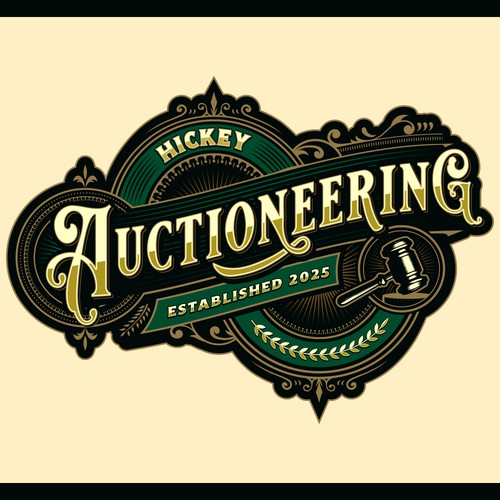 Auction logo with the title 'Hickey Auction'