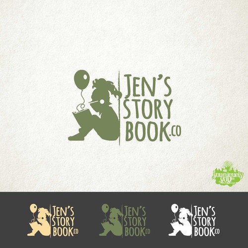 Publishing logo with the title 'Jen's Storybook.co Logo'