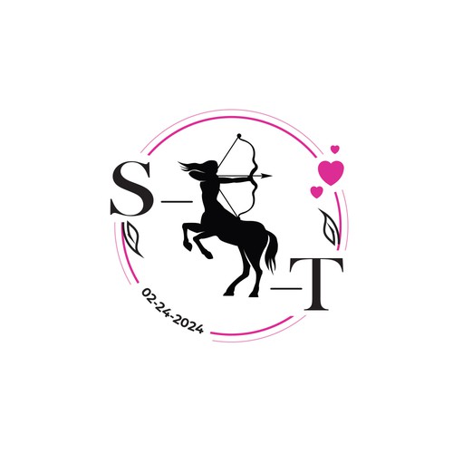 Archer logo with the title 'Wedding logo for S&T'