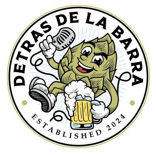 Hop design with the title 'Detrás de la Barra'
