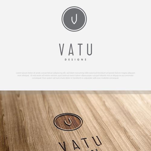 Home logo with the title 'Logo vatu interior product design'