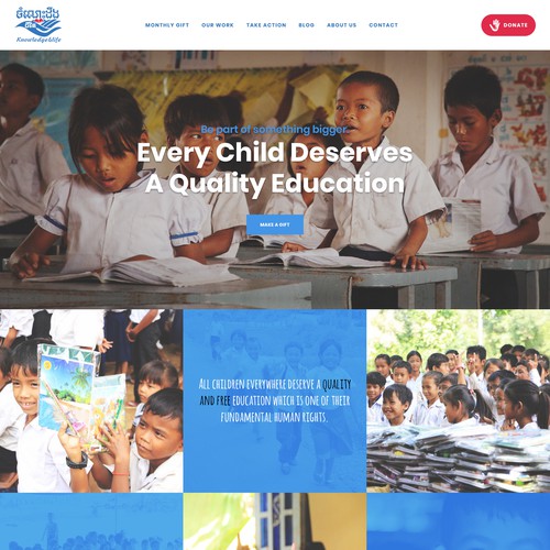 Community website with the title 'Knowledge is Life Foundation'