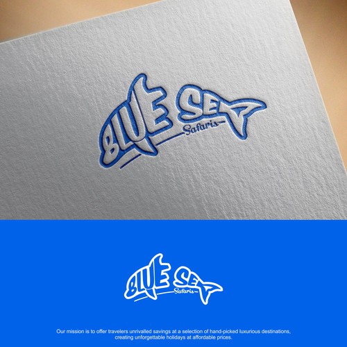 Dolphin logo with the title 'Blue Sea Safaris'