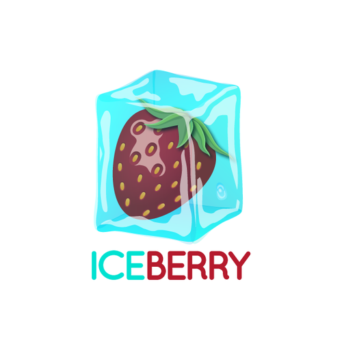 Yogurt logo with the title 'Ice Berry logo'