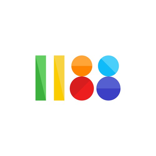 Colorful logo with the title 'Colorful logo design for a digital agency called 1188'
