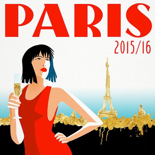 Fashion book cover with the title 'Design the cover of the next best-seller about Paris (France)'