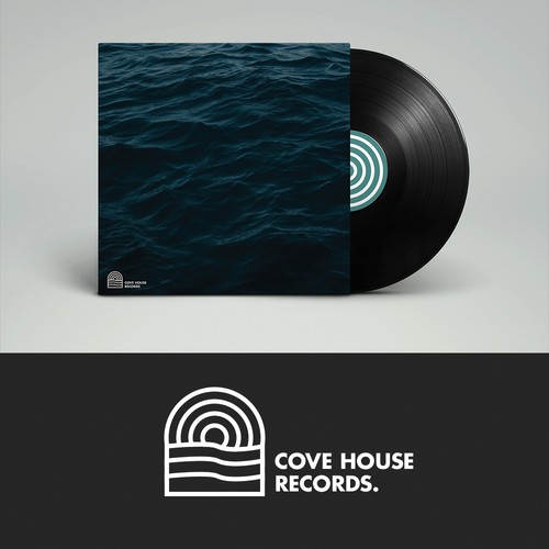 Vinyl design with the title 'Vinyl Mockup for Cove House Records'