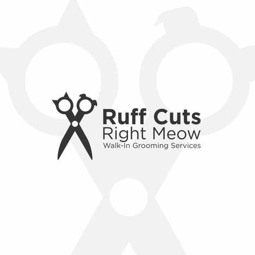 Haircut logo with the title 'Bold logo for grooming service'