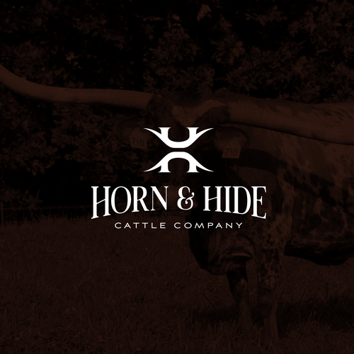Horn logo with the title 'Horn & Hide Cattle Company'
