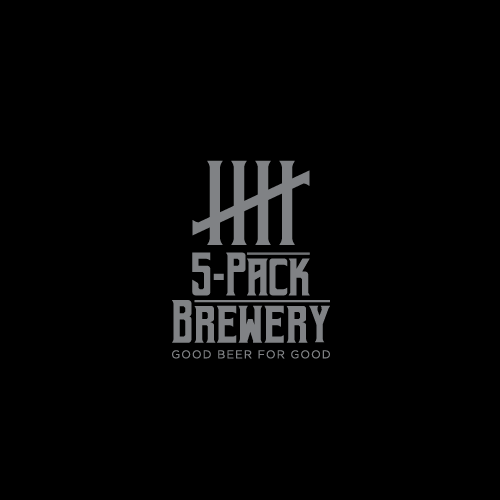 Donation logo with the title 'Logo Concept for 5-Pack Brewery'