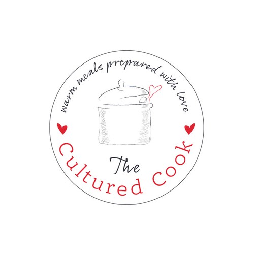 Homemade logo with the title 'Handmade feel for a passionate foodie'