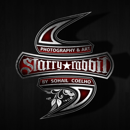 Gritty logo with the title 'Logo design for Starry Rabbit'