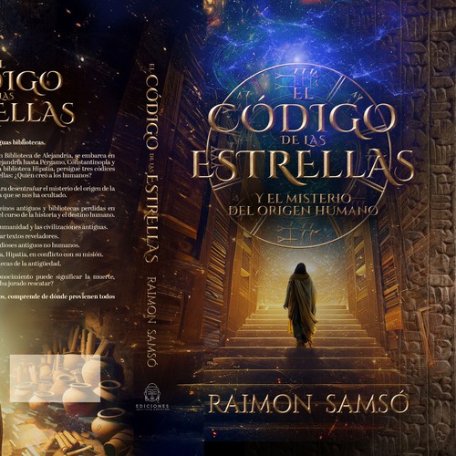 Historical book cover with the title 'El Código de las Estrellas'