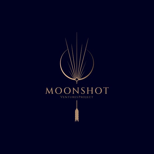 Modern vintage logo with the title 'moonshot'