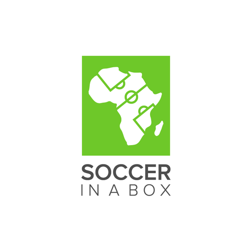 Football logo with the title 'Soccer in a Box'